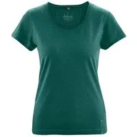 HempAge HempAge Damen T-Shirt mit Rollsaum Hanf/Bio-Baumwolle, Spruce, – Produktbild 1 von 1