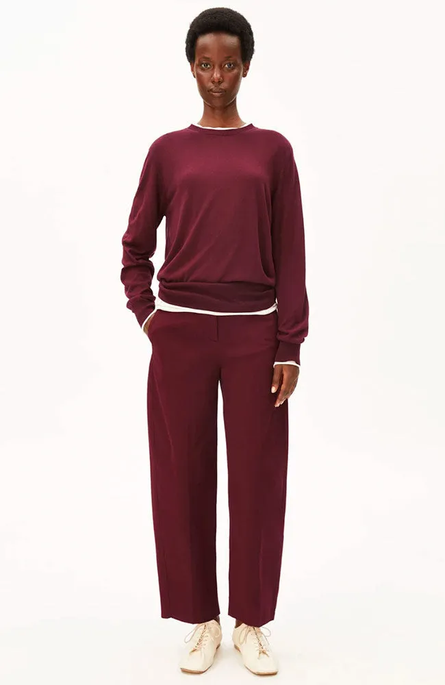 ARMEDANGELS ARMEDANGELS Damen vegan Pullover Fine Knit Velvet Red, Dunkelrot, – Produktbild 2 von 2