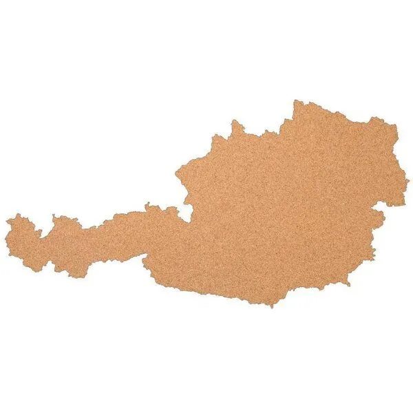 Kork-Deko Kork-Deko Österreich als Pinnwand aus Kork XXL ca. 90x45 cm – Produktbild 1 von 2