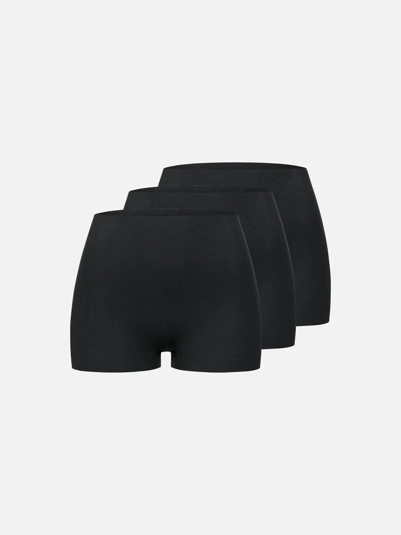 erlich textil erlich textil Light Touch Panty im 3er Pack aus weichem Modal, made in Europe, Schwarz, – Produktbild 1 von 6