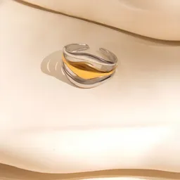 ELEKTROPULLI ELEKTROPULLI Größenverstellbarer Silber WAVY Ring – Produktbild 1 von 1