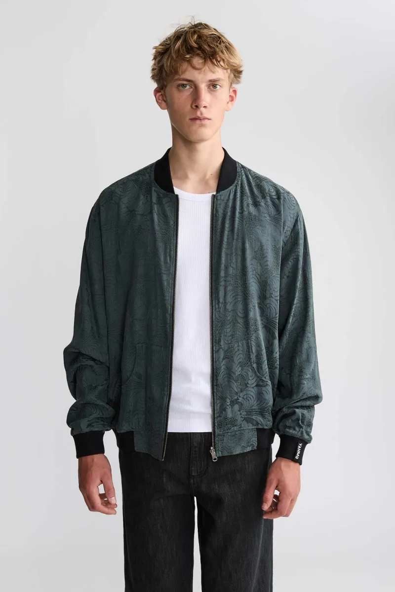 Yahmo Yahmo Herren vegan Jacke Bomber Reversible Laslo Eclipse/Schwarz, Schwarz, – Produktbild 2 von 2