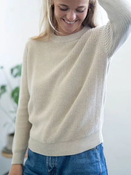 FUXBAU FUXBAU 4Seasons Frauen Strickpullover, Beigemeliert, – Produktbild 5 von 5