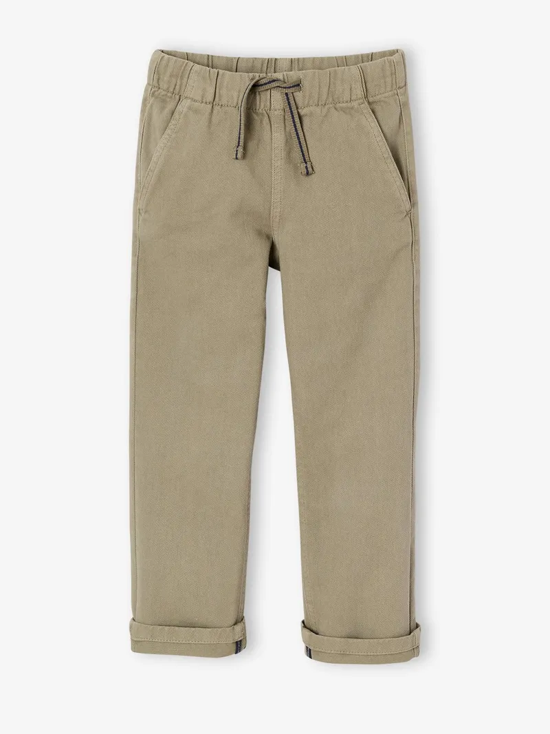 Vertbaudet Jungen Hose mit Dehnbund mit Kordel, Salbeigrün, – Produktbild 3 von 3