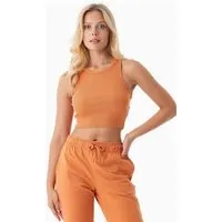 ORGANICATION ORGANICATION SONNIA | Cropped Rib Top aus Bio-Baumwolle, Apricot tan, – Produktbild 1 von 1