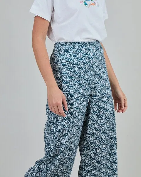 Brava Fabrics Brava Fabrics Weite Hose Asis Percales Daisy Wide Leg, Blue, – Produktbild 4 von 4