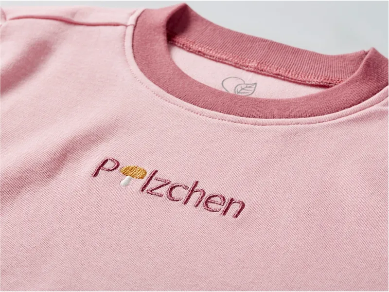 HANS NATUR Kinder T-Shirt Bio-Baumwolle Pilzchen Gr.86/92, Rosa, – Produktbild 2 von 2