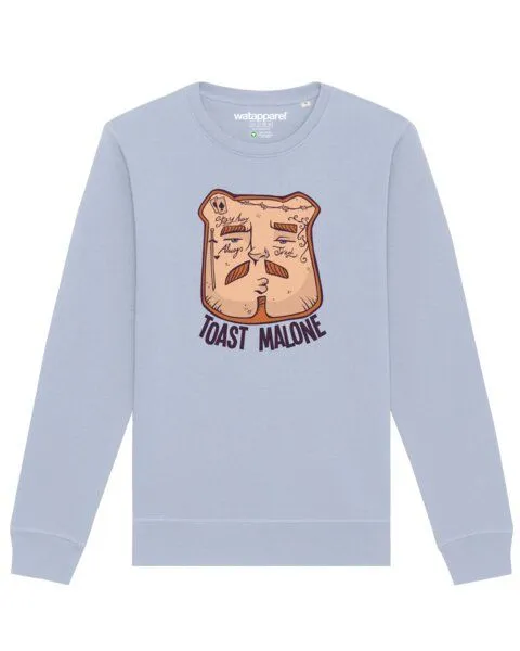 watapparel watapparel Sweatshirt Unisex Toast Malone, Serene blue, – Produktbild 1 von 4