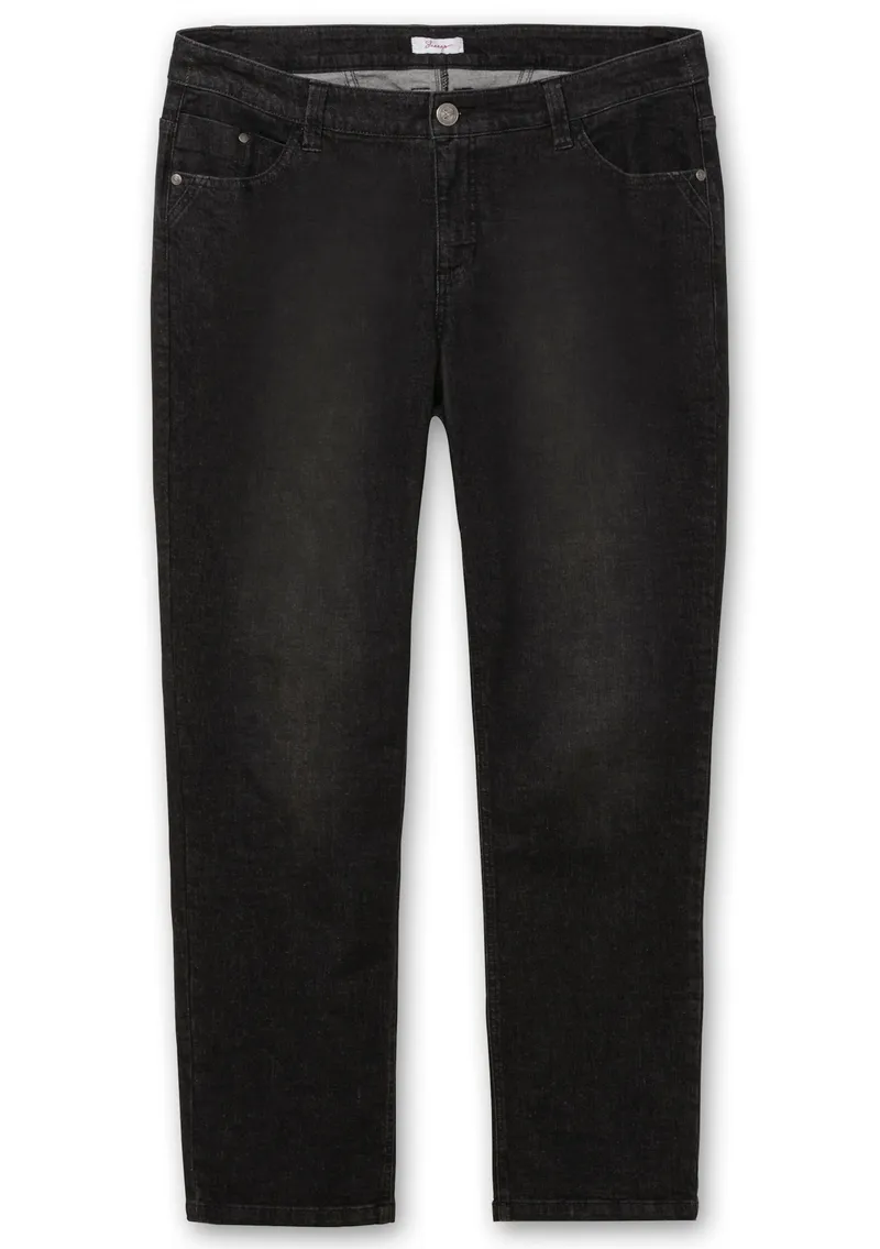 sheego 5-Pocket-Jeans black denim, Black denim, – Produktbild 2 von 2