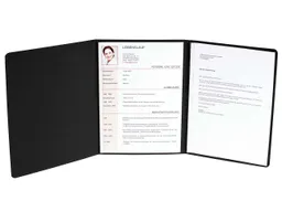Exacompta 10 Exacompta Bewerbungsmappen "Excellence", Prägung, 400 g/m², DIN A4, 2 Klemmsch.,schwarz – Produktbild 1 von 1