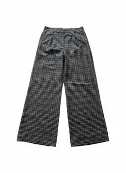 WiDDA WiDDA Damen vegan Hose Marlene Cano Minicheck-Flanell Schwarz – Produktbild 1 von 1