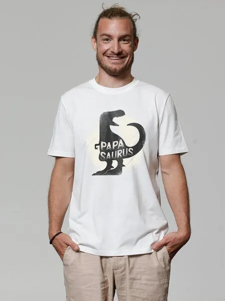 watapparel watapparel T-Shirt Unisex Papasaurus, Off white, – Produktbild 2 von 4