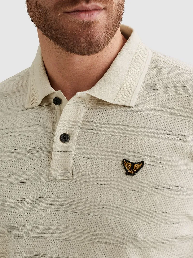 PME Legend PME Legend Popcorn Polo Bone White - Größe XXL, Weiß, – Produktbild 2 von 5