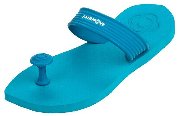 Fair Move Fair Move Sandals - Zehentrenner aus fair gehandeltem Naturkautschuk, Petrol, – Produktbild 2 von 2
