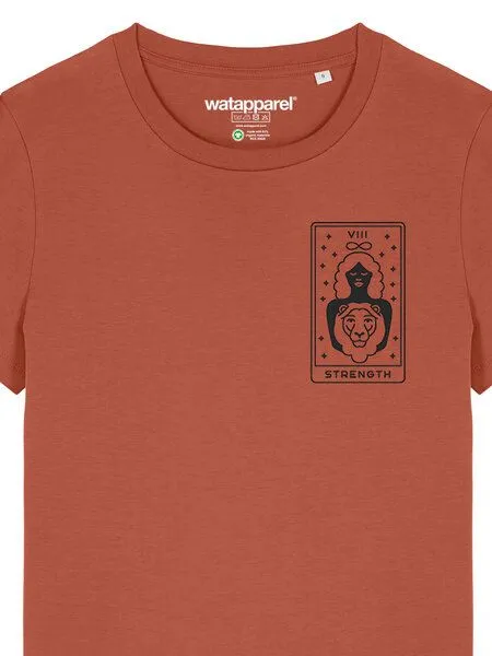 watapparel watapparel T-Shirt Frauen Tarot Strength, Heritage brown, – Produktbild 3 von 3