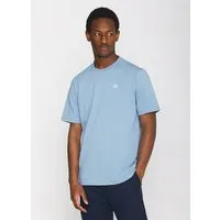 KnowledgeCotton Apparel KnowledgeCotton Apparel T-Shirt LOKE Badge aus Bio-Baumwolle - ROC/GOTS/Vegan, Blau (asley) blue, – Produktbild 1 von 1