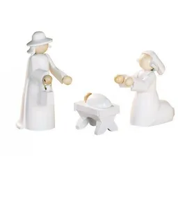 KWO Olbernhau KWO Olbernhau Moderne Figuren "Heilige Familie, 3-tlg." weiß – Produktbild 1 von 1