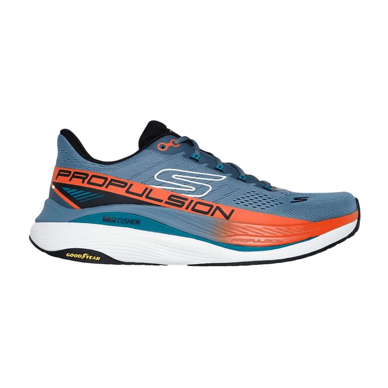Skechers Skechers MAX CUSHIONING Propulsion Schuhe blau orange 220509 für Herren, blau, Größe 45 EU, Blau, – Produktbild 1 von 5