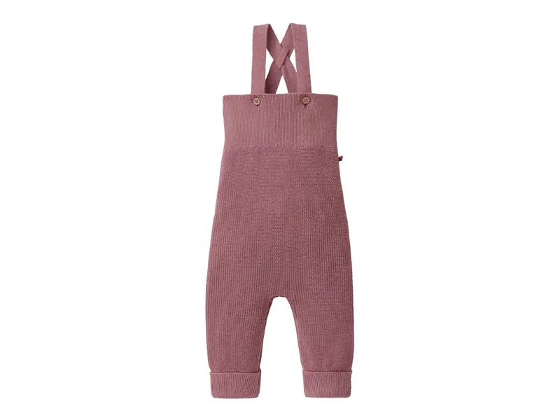 People Wear Organic People Wear Organic Strick-Latzhose beere mélange 86/92, Rot, lila, – Produktbild 1 von 1