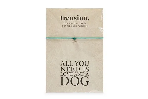 Treusinn Treusinn Armband BUDDY All you need...DOG Herz-Anhänger, Petrol, – Produktbild 2 von 2