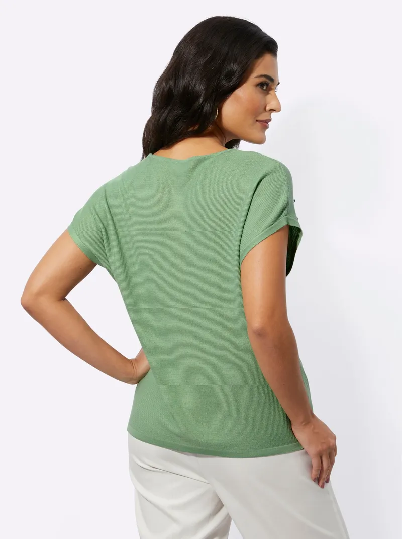 Witt Kurzarmpullover, Eucalyptus, – Produktbild 1 von 2