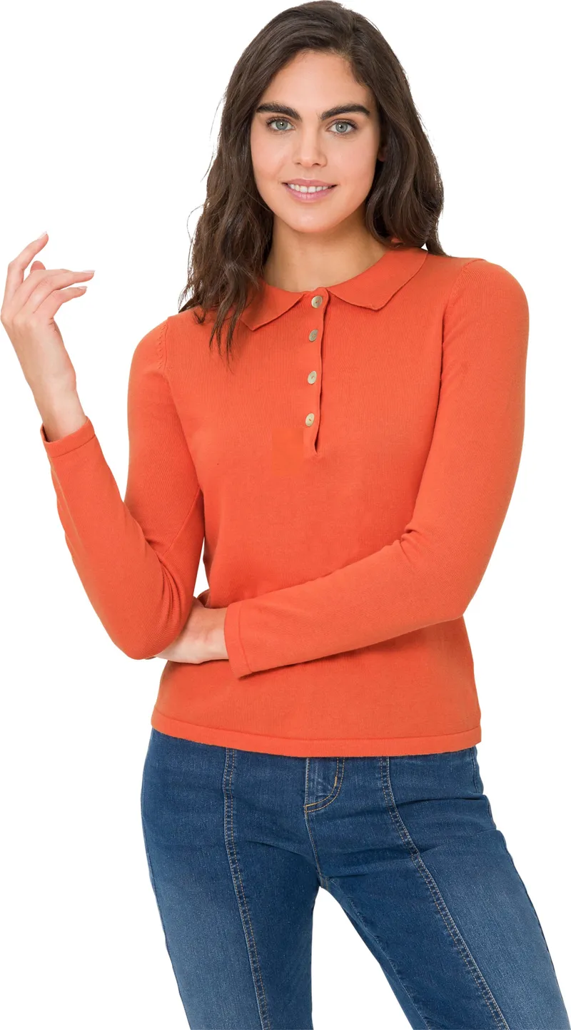 heine Polopullover orange, Orange, – Produktbild 2 von 2