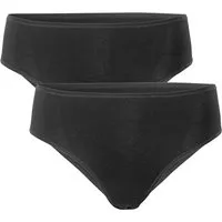 Living Crafts LIVING CRAFTS - Damen Slip, 2er-Pack - Schwarz (95% Bio-Baumwolle; 5% Elasthan), Nachhaltige Mode, Bio Bekleidung – Produktbild 1 von 1