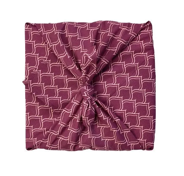 FabRap Gift Wrap FabRap Gift Wrap Wiederverwendbare Geschenkverpackung Furoshiki (einseitig), Maroon ogives (dunkelrot), – Produktbild 2 von 4
