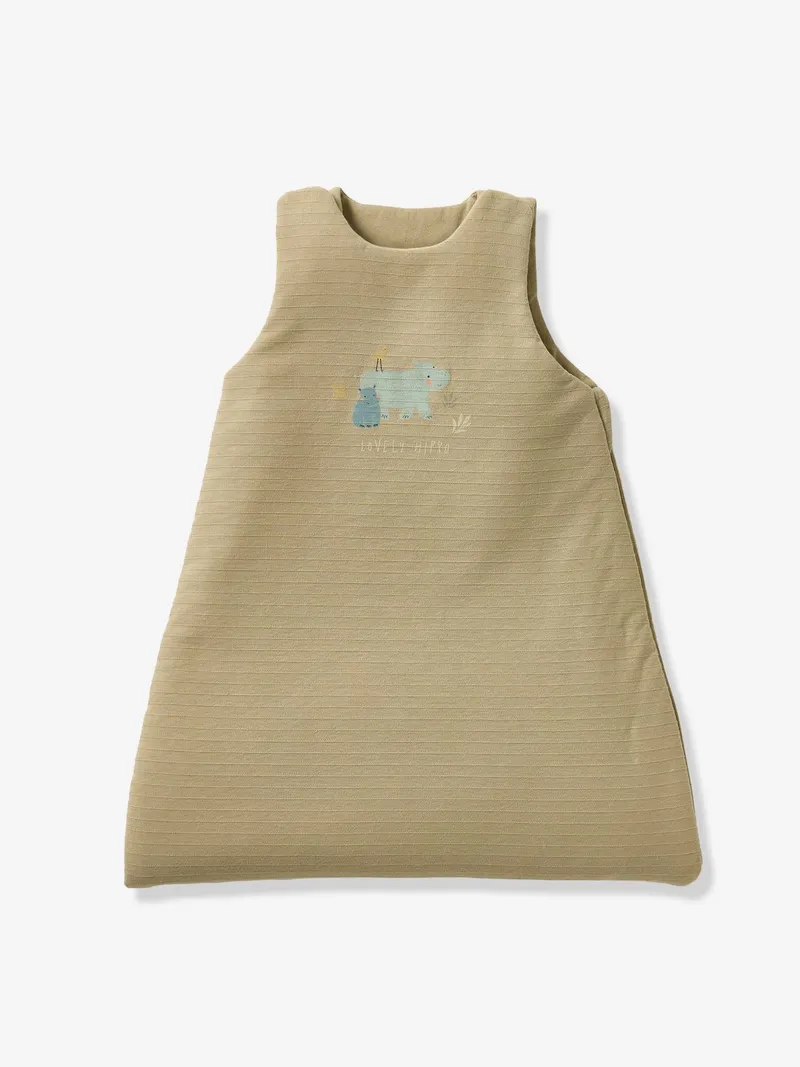 Vertbaudet Ärmelloser Baby Schlafsack mit Nilpferd BAYOU TOG 2, Grün, – Produktbild 3 von 4