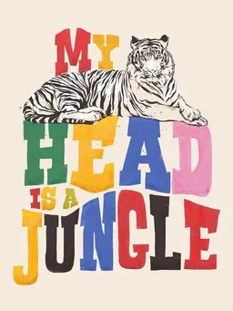 Photocircle Photocircle Poster / Leinwandbild - My Head Is A Jungle - Tiger Colorful Type – Produktbild 1 von 1