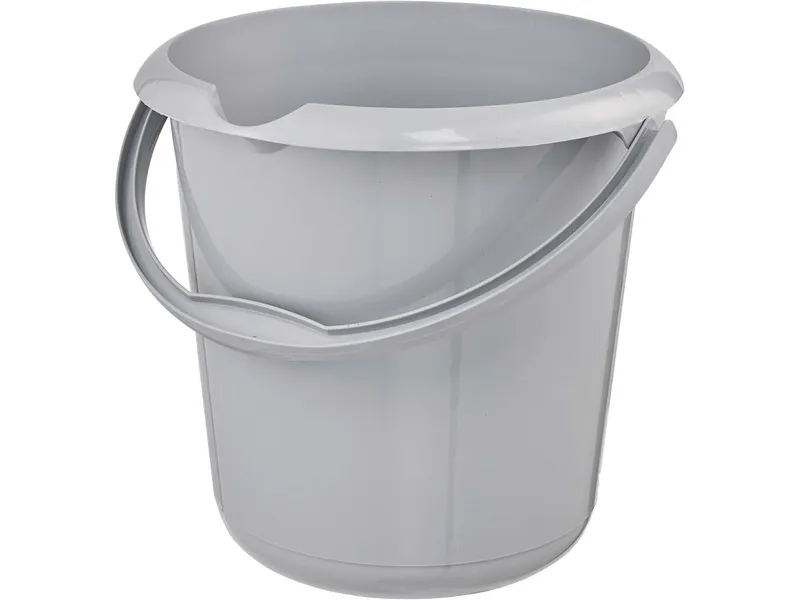 Keeeper Keeeper Eimer "Mika Eco Line" mit Ausguss, Skala und Griff, Ø 30 cm, 10 l, Grau, – Produktbild 1 von 1