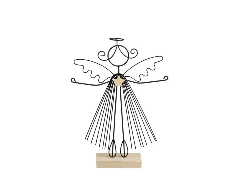 Mica Decorations Dekofigur Mica Decorations Dekofigur Engel 23 cm schwarz, Schwarz, – Produktbild 1 von 1