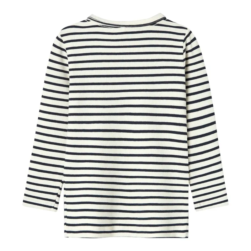name it Name It Shirt langarm Ringel Rippqualität, Weiss | blau | mehrfarbig, – Produktbild 1 von 3