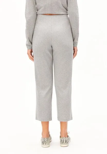 ARMEDANGELS ARMEDANGELS NIANAA RIB Damen Ripp-Jerseyhose aus Bio-Baumwoll Mix, Silver melange, – Produktbild 2 von 4