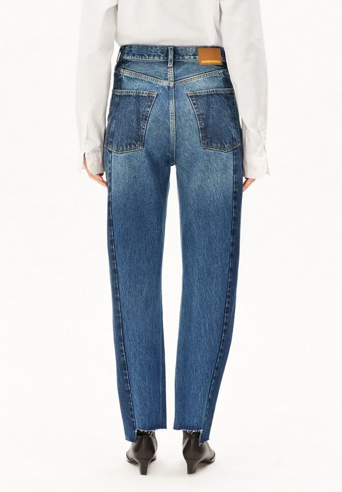 ARMEDANGELS ARMEDANGELS Straight-Jeans AAIKALA Jeans aus 100% Bio-Baumwolle (Non-Stretch, Straight Fit) High waist, Blau, – Produktbild 4 von 5