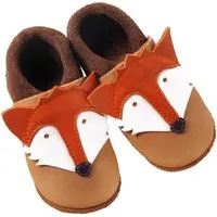 Orangenkinder Kinder Lederpuschen Krabbelschuhe Bio-Leder "Fuchs" Gr.22/23 – Produktbild 1 von 1