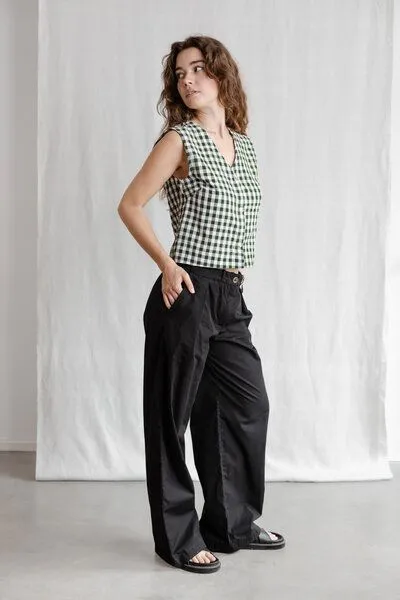 Jyoti - Fair Works Jyoti - Fair Works Bio-Baumwoll Hose Meghana, Schwarz, – Produktbild 2 von 3