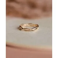 lille mus lille mus Ring 'Kordel' 925 Silber / vergoldet, Gold, – Produktbild 1 von 1