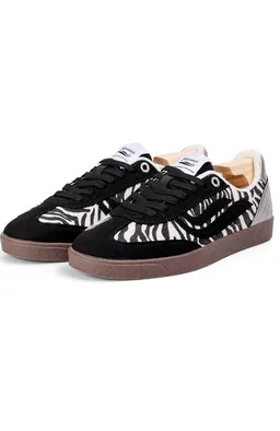 Genesis Genesis Damen vegan Sneaker G-Volley Animal-Print Schwarz/Zebra/Silber – Produktbild 1 von 1