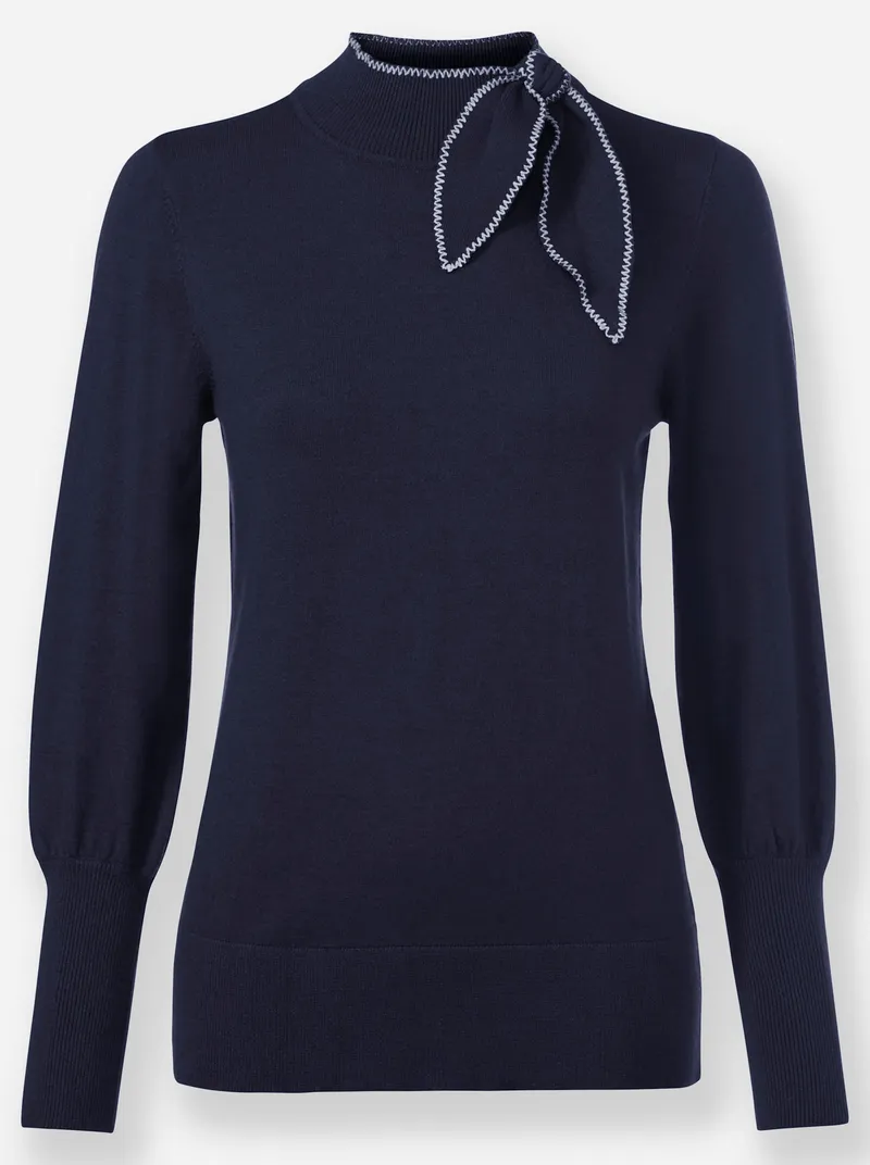 heine Stehkragenpullover marine, Marine, – Produktbild 1 von 2