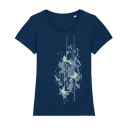 Spangeltangel Spangeltangel Damenshirt, “Kletterer“, T-Shirt, sportlich, bedruckt, Siebdruck, Bio-Baumwolle – Produktbild 1 von 1