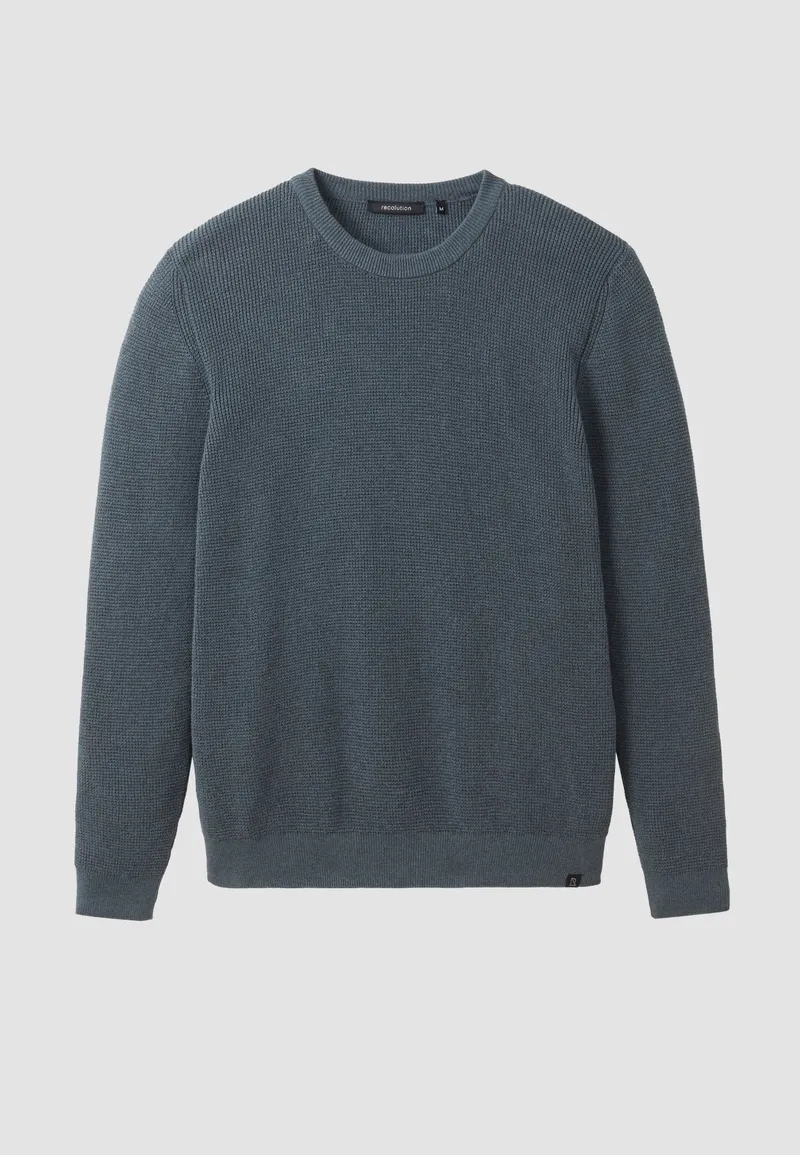 recolution Recolution Herren vegan Pullover Bacopa Teal, Teal, – Produktbild 1 von 2