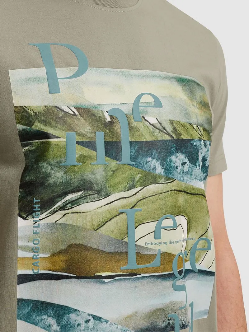 PME Legend PME Legend Jersey Artwork T-Shirt Green, Grün, – Produktbild 3 von 4