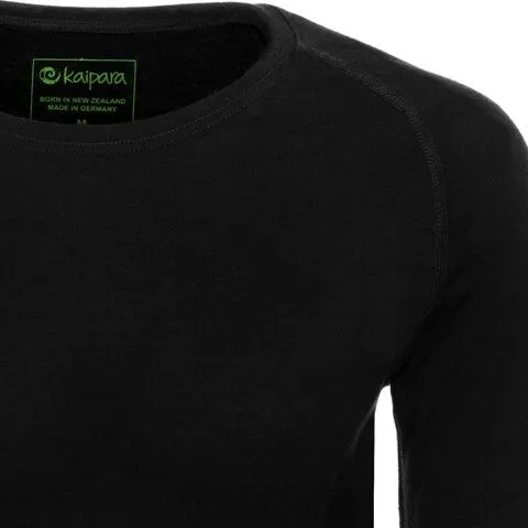 Kaipara - Merino Sportswear Kaipara - Merino Sportswear Merino T-Shirt Langarm Slimfit Raglan 200 Damen, Schwarz, – Produktbild 2 von 2