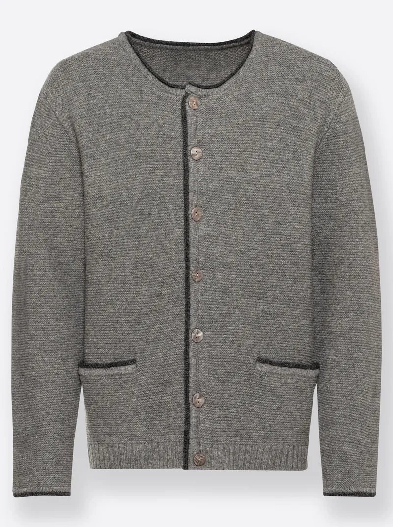 marco donati Strickjacke grau-meliert, Grau-meliert, – Produktbild 1 von 2