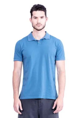 RAVENS VIEW IBIZA RAVENS VIEW IBIZA Herren vegan Polo-T-Shirt Maui Blau – Produktbild 1 von 1