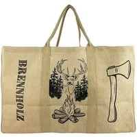 Domelo Domelo XL Brennholzkorb Jute Korb, Faltbarer Holzkorb Jutetasche als Aufbewahrungskorb für Einkauf, Holz, Zeitung oder Brennholz – Produktbild 1 von 1
