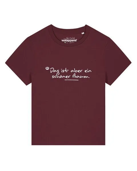 watapparel watapparel T-Shirt Frauen Das ist aber ein schöner Baum, Burgundy, – Produktbild 1 von 2
