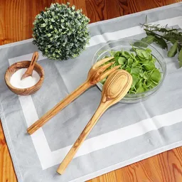 NATUREHOME NATUREHOME Salatbesteck 2tlg. Olivenholz Rustikal 30 cm – Produktbild 1 von 1