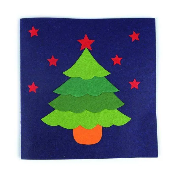 El Puente El Puente Pop-Up- Grußkarte "Weihnachtsbaum" | Fair Trade & Handmade aus Bangladesch, Mehrfarbig, – Produktbild 1 von 2
